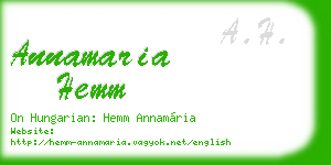 annamaria hemm business card